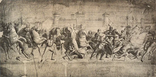 Kavaliere im Kampf (Zeichnung von Raphael)